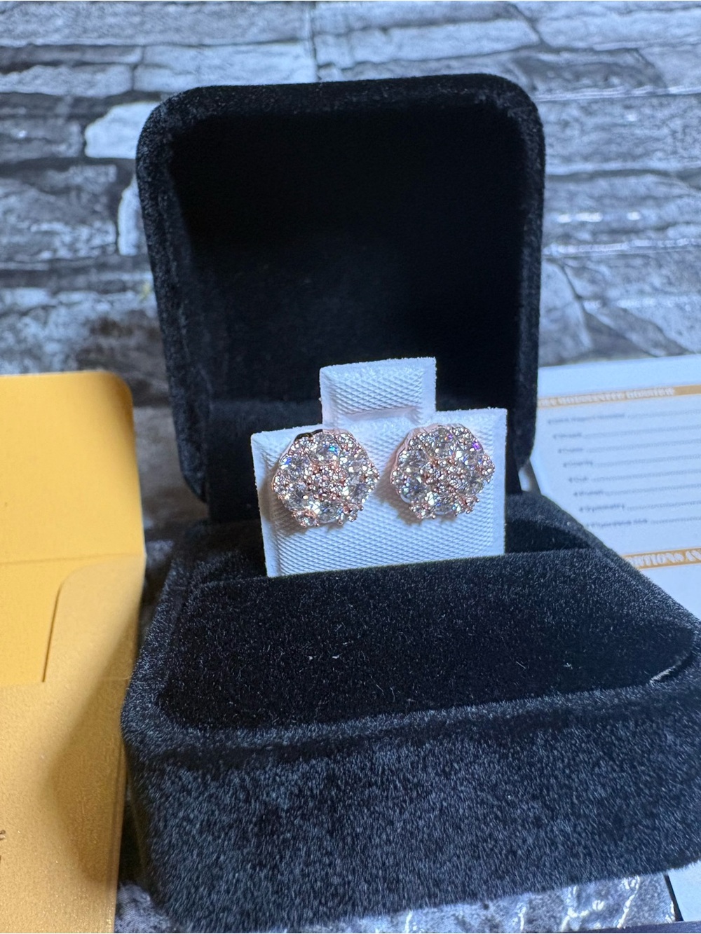 Moissanite Cluster Flower Earrings 10mm